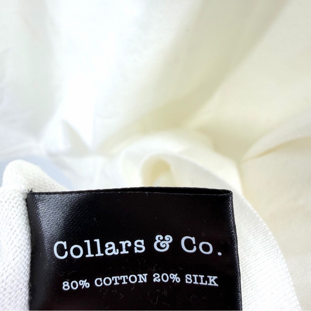 Collars & Co Luxury Touch Cotton Silk Tee in off white Size 3XL - Picture 4 of 6